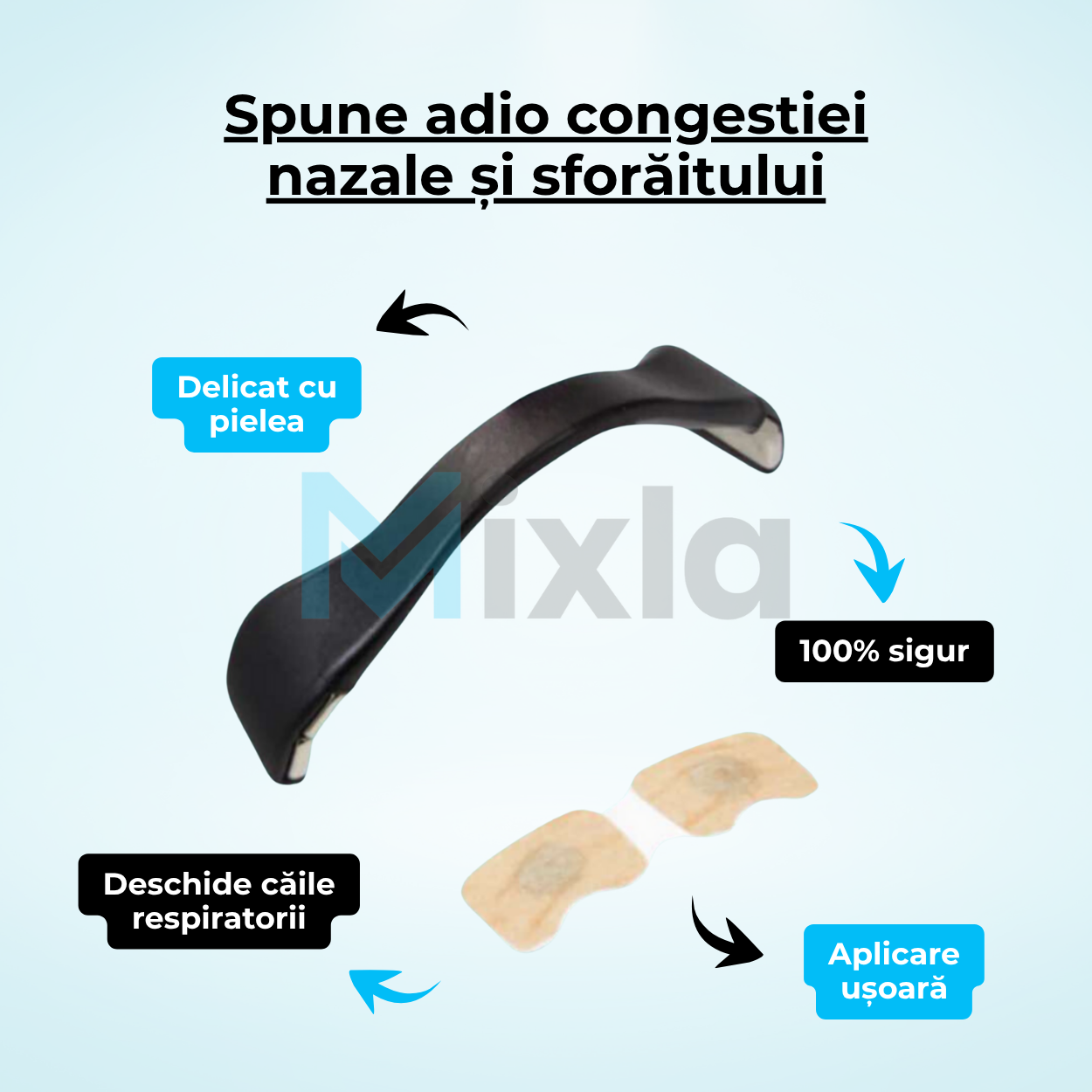 Banda Nazală Magnetică Anti Sforăit