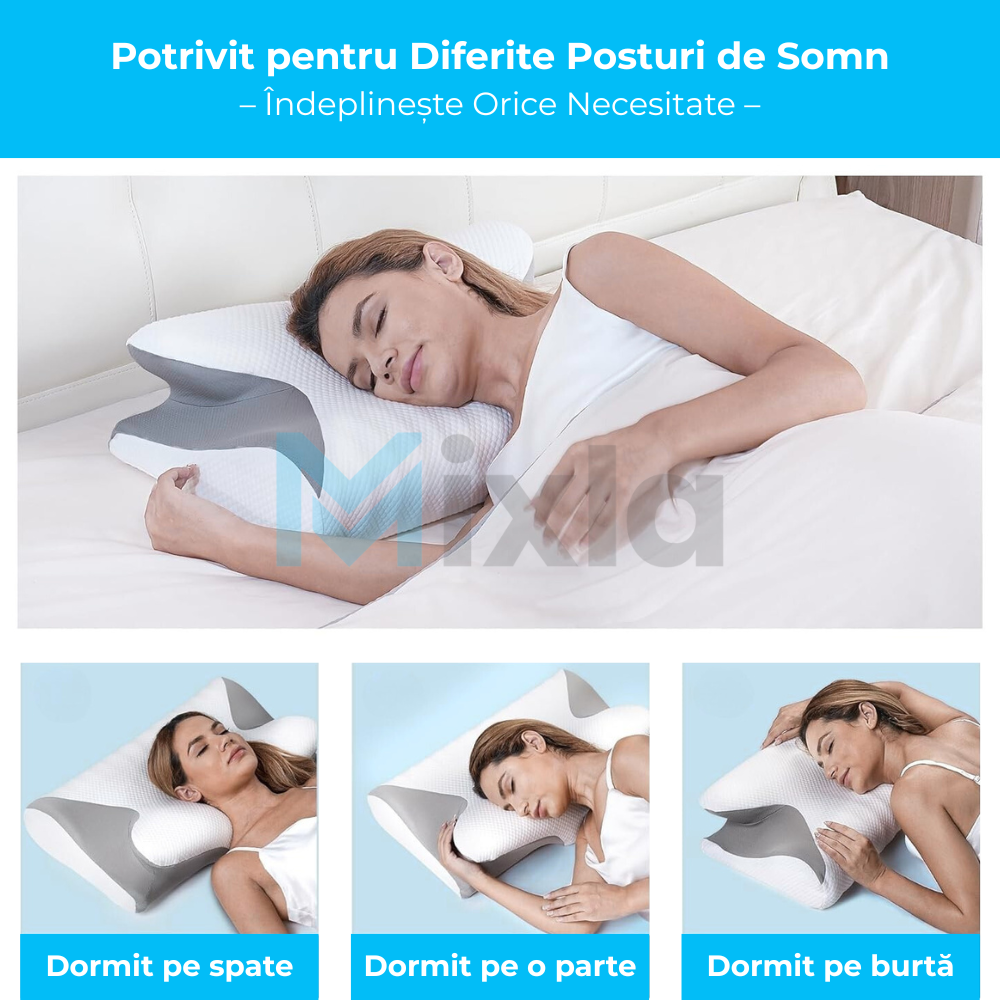 Perna Fluture Ortopedica Cervicala din Spuma cu Memorie
