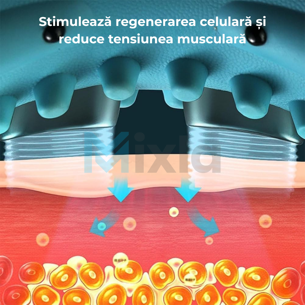 Perna de Masaj Cervical 4 in 1 cu Intindere, Caldura si EMS