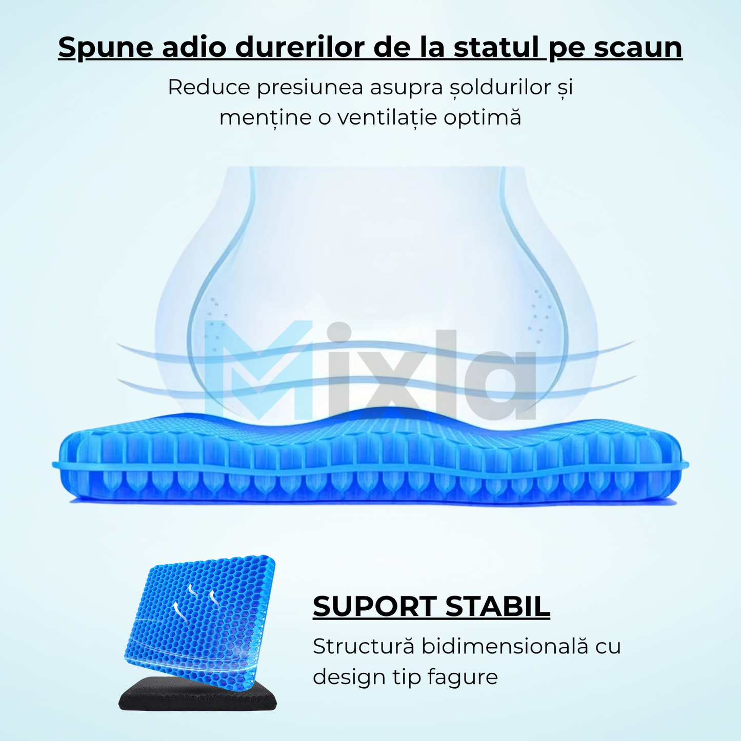 Perna Ortopedica Cu Gel pentru Dureri Lombare si Solduri