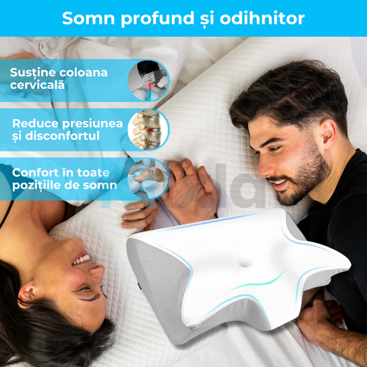 Perna Fluture Ortopedica Cervicala din Spuma cu Memorie