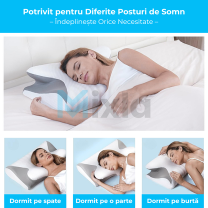 Perna Fluture Ortopedica Cervicala din Spuma cu Memorie