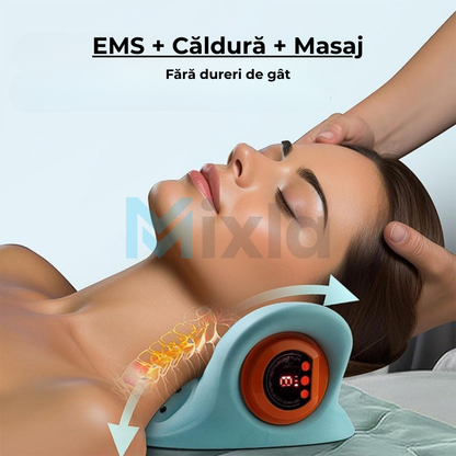 Perna de Masaj Cervical 4 in 1 cu Intindere, Caldura si EMS