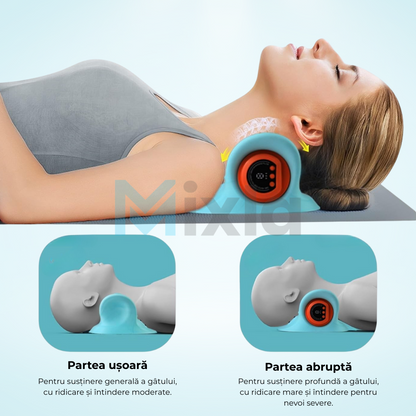 Perna de Masaj Cervical 4 in 1 cu Intindere, Caldura si EMS