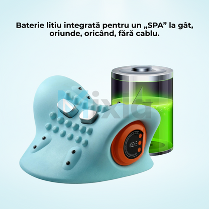 Perna de Masaj Cervical 4 in 1 cu Intindere, Caldura si EMS